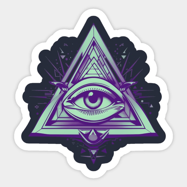 All Seeing Eye Sticker by Trip Tank